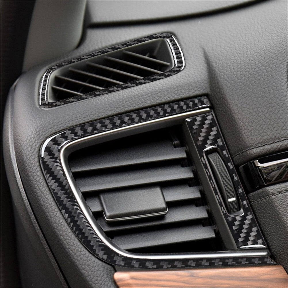 12Pcs Interior Decor Set Cover Trim Carbon Fiber for Honda CRV 2017-2021