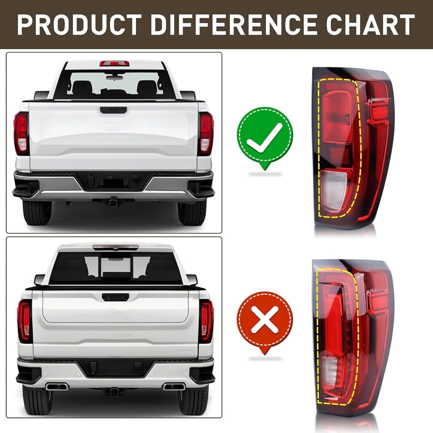 Suitable for 2019-2023 for GMC for Sierra 1500 factory halogen taillight brake light driver left