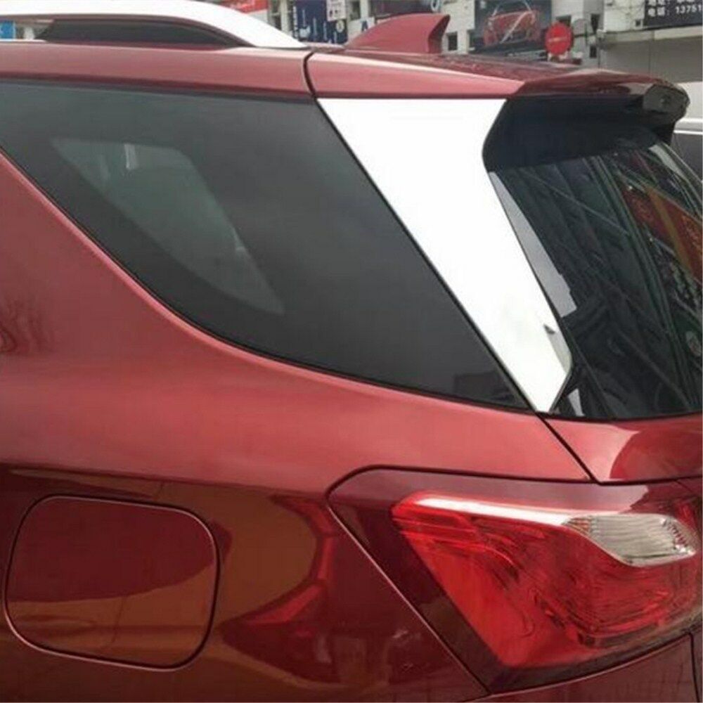 for Chevrolet Equinox 2018-2022 Chrome Rear Trunk Side Pillar Cover Spoiler Trim