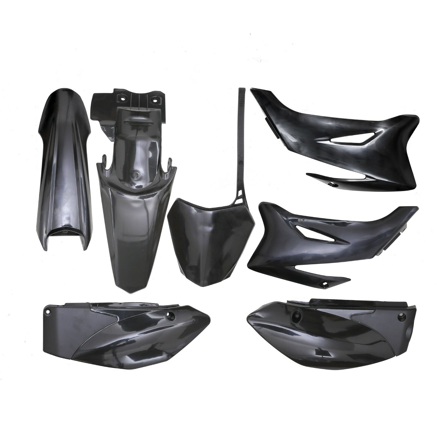 Black plastic kit fenders for Yamaha TTR110 Trail Dirt Pit bikes