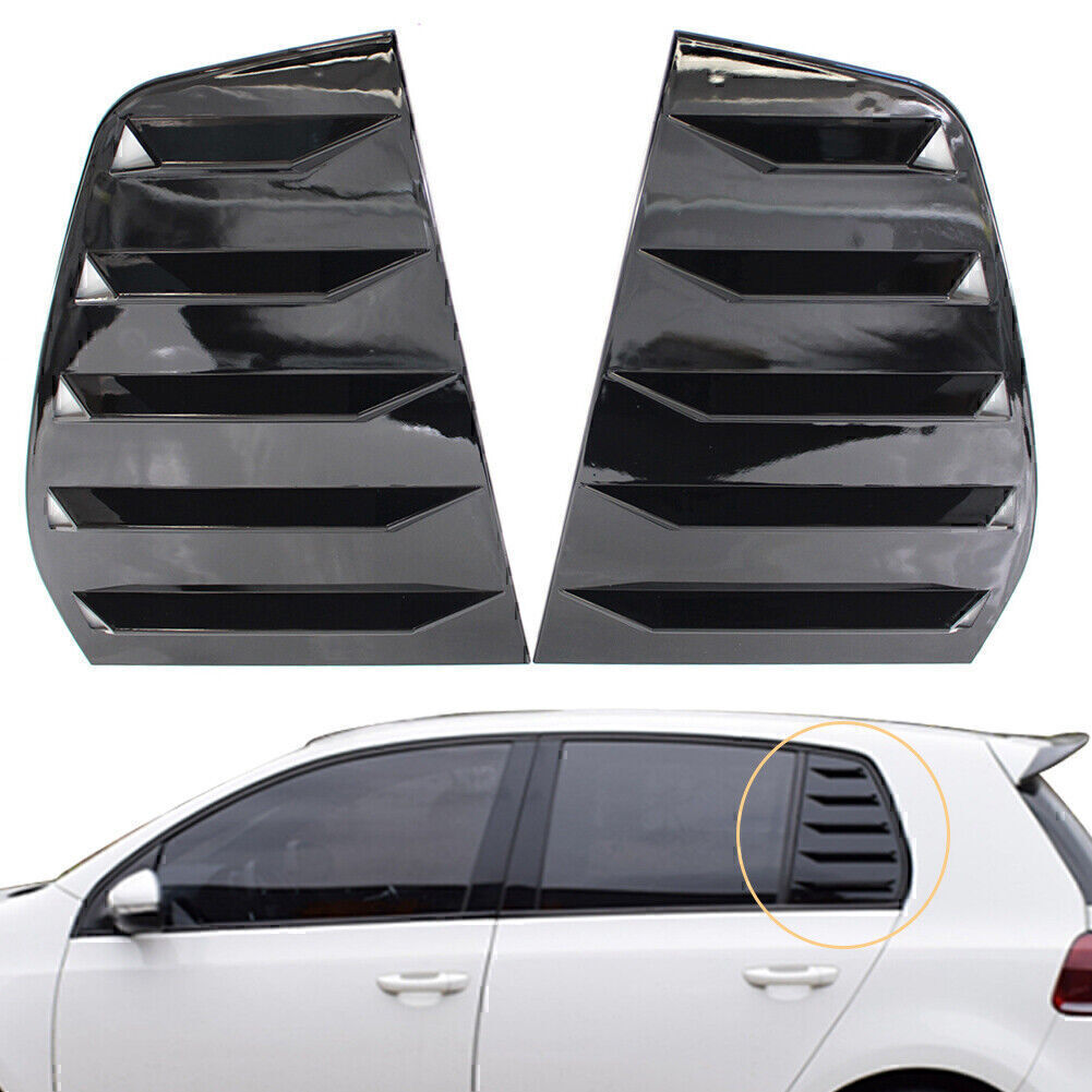 Fit for Volkswagen for Golf 6 Car Rear Door Window Triangle Gloss Black Trims Scoop
