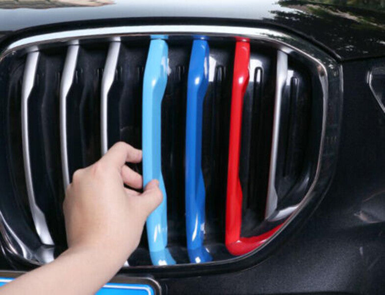 for BMW X7 2019-2021 Three M-Color Front Center Mesh Grille Grill Strip Cover 3p