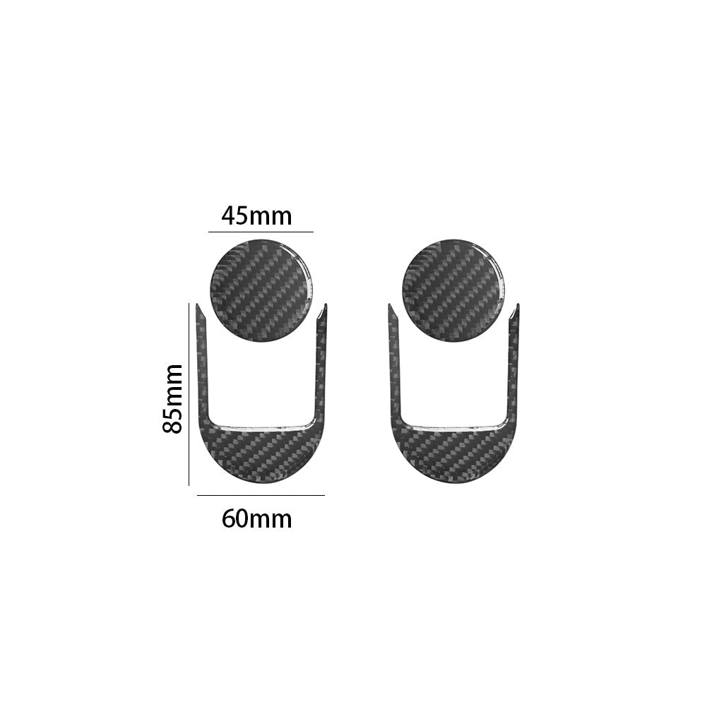 4pcs Carbon Fiber Front Door Trade Interior Trim for Jeep for Wrangler 2007-2010