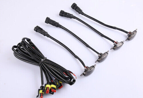 4x Smoke Front Grille LED Amber Light Style Cover for Ram 1500 2013-22