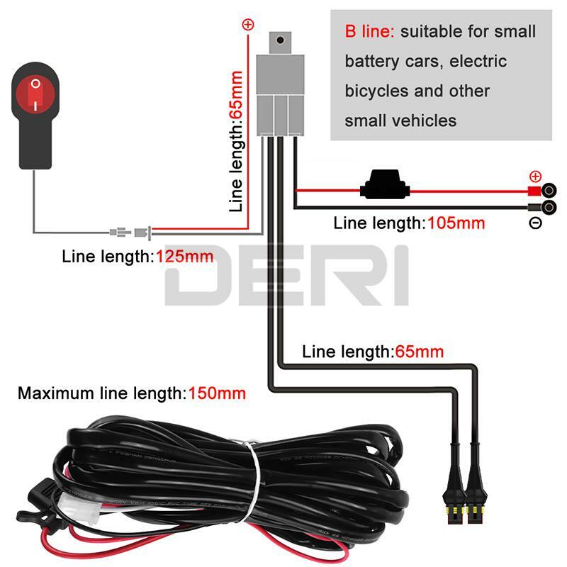 Motorcycle Wiring Harness Kit Switch Relay LED Auxiliary Spot Fog Light Driving Q