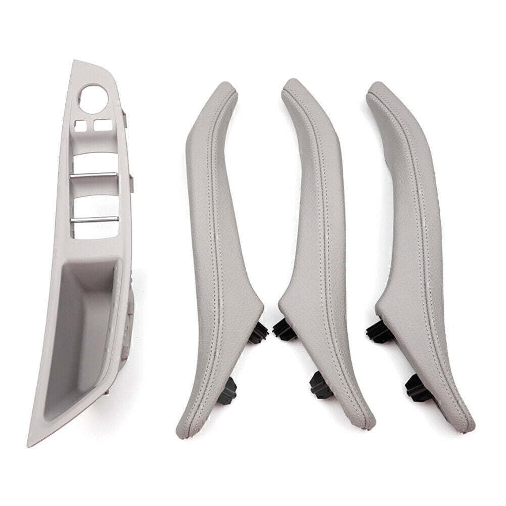Door Trim Handle Real Leather Fit for BMW 5 series F10 F11 F18 10-17 LHD Grey