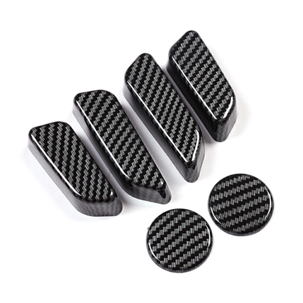 Inner Car for Seat Handle Cover Trim for Tesla Model 3 2017 18 2019 Carbon Fiber 6PC