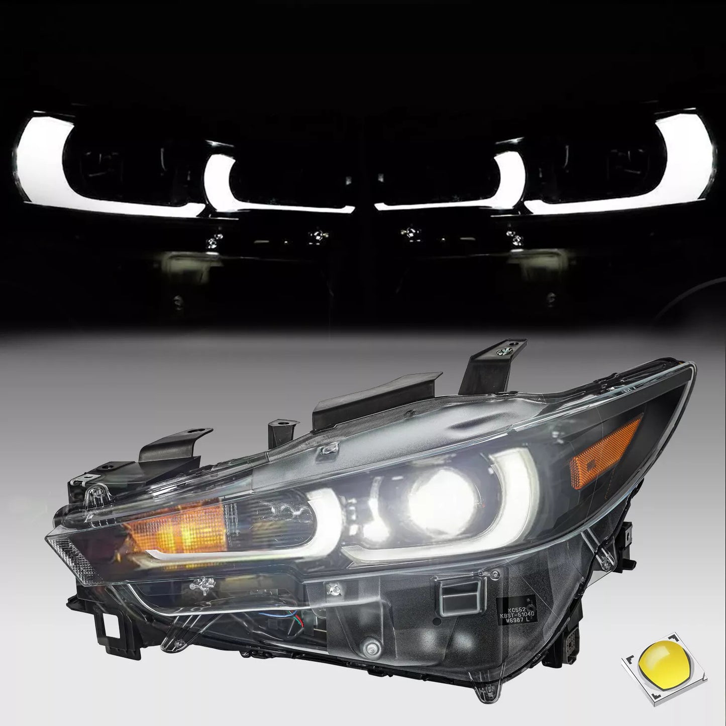 Full LED Non-AFS Left Driver Side Headlight Lamp For 2022 2023 2024 for Mazda CX-5 n