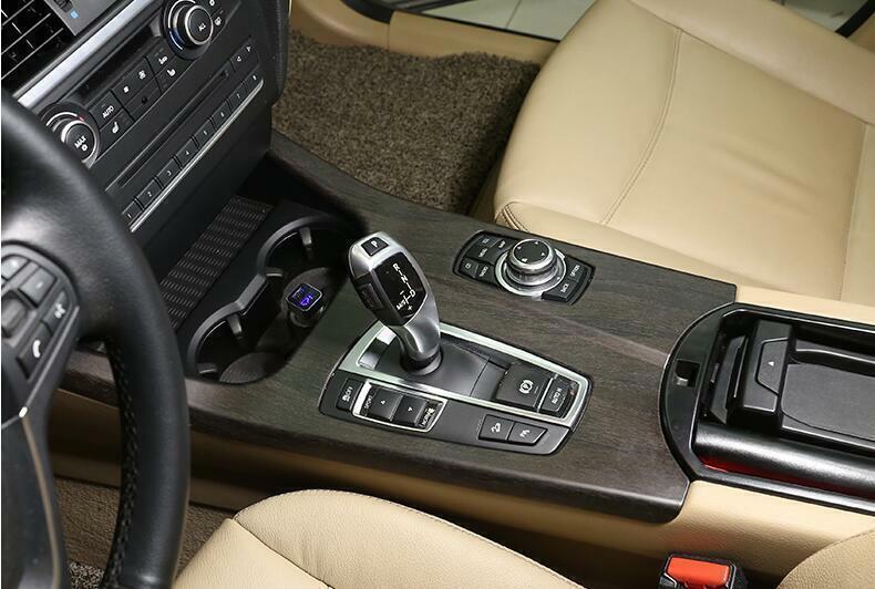 Oak Grain Middle Console Gear Shift Panel Trim For Auto for BMW X3 F25 X4 F26 14-17