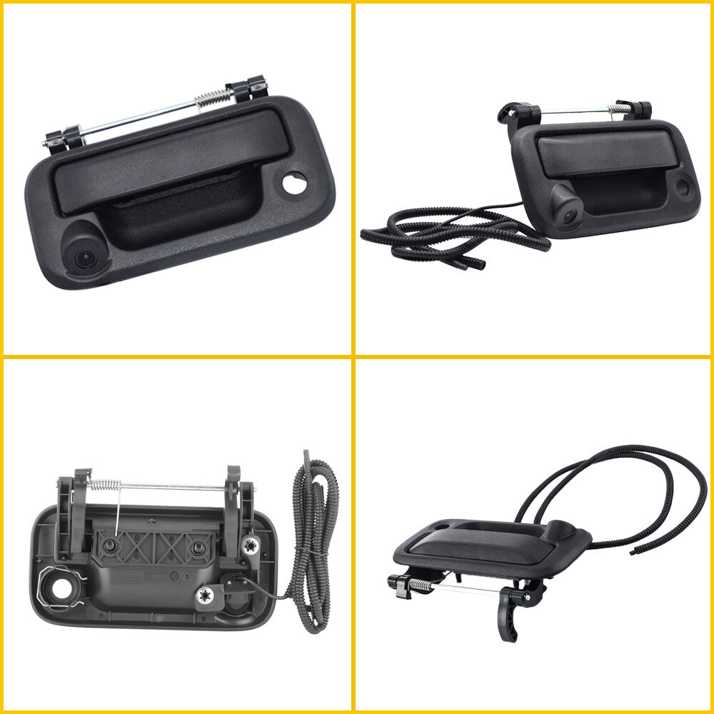 Tailgate handle with backup camera for 2004-2014 for Ford F150, F250, F350, F450, and F550 models.