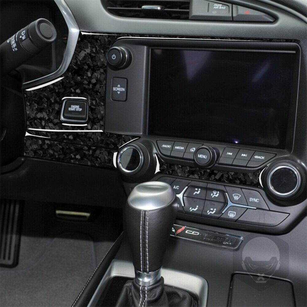 Forged Carbon Central Control Navigation Cover for Chevrolet for Corvette C7 2014-19