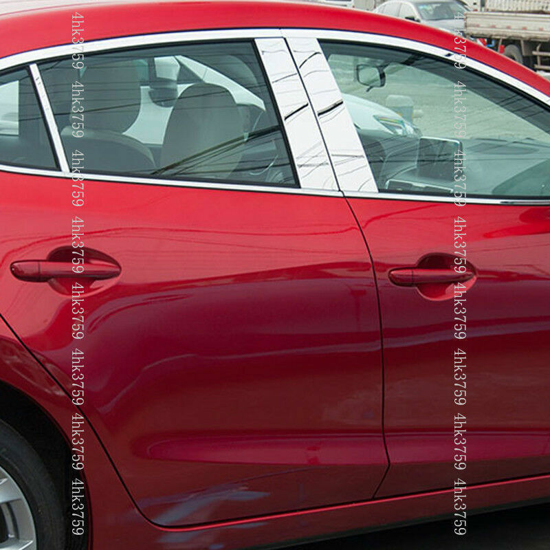 for Mazda 3 Axela Sedan 2014-2018 Stainless Door Window Frame Sill Molding Trim