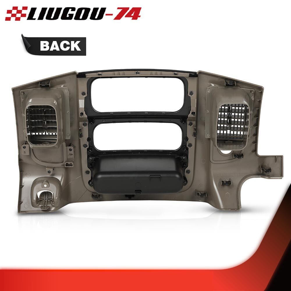 Fits 02-05 for Dodge for Ram Radio Dash Bezel with Climate Control Panel Beige Black - v