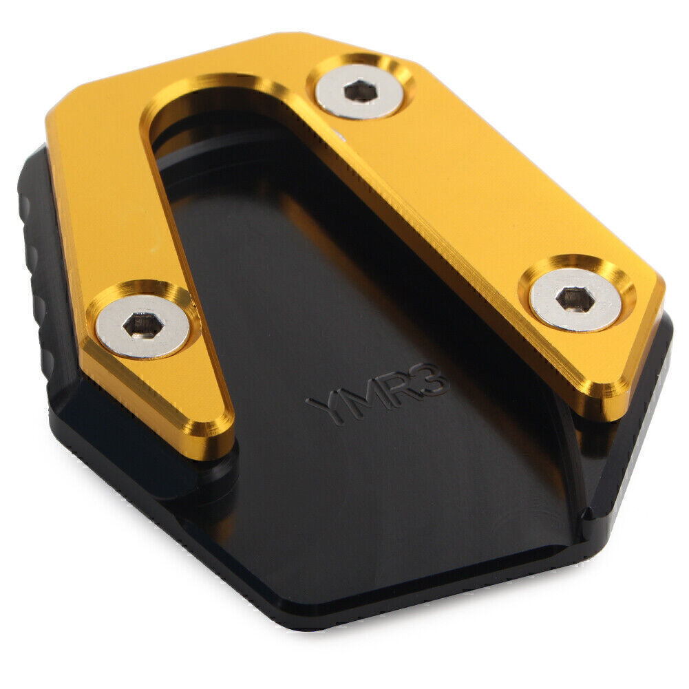 Motorcycle Side Stand Kickstand Plate Pad Fit for YAMAHA MT-03 14-21 Gold Q