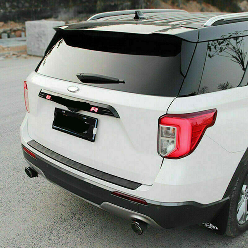 for Ford Explorer 2020-2022 Black W/LED Badge Rear Trunk Tailgate Cover Trim Kit