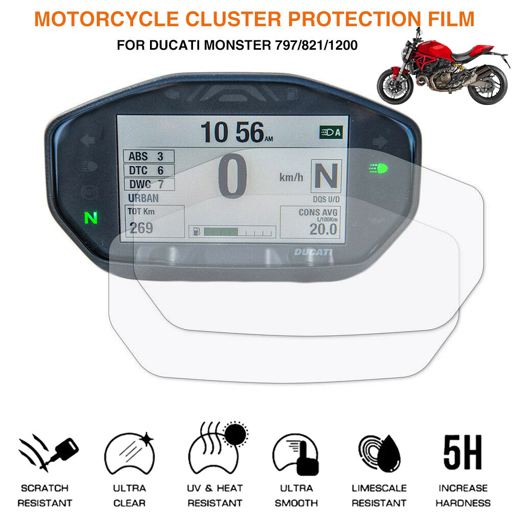 Scratch Protector Instrument Film Screen for DUCATI Monster 797 821 1200 1200R
