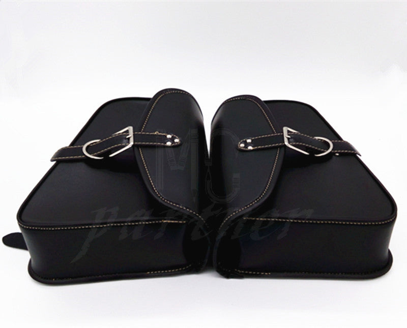 PU Leather Left Right Saddlebag Saddle Bag for Harley Sportster XL 883 XL 1200 Q