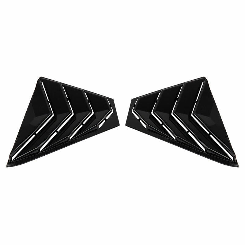 2X Glossy Black Rear Side Window Quarter Louver Trim for Nissan Altima 2019-2021