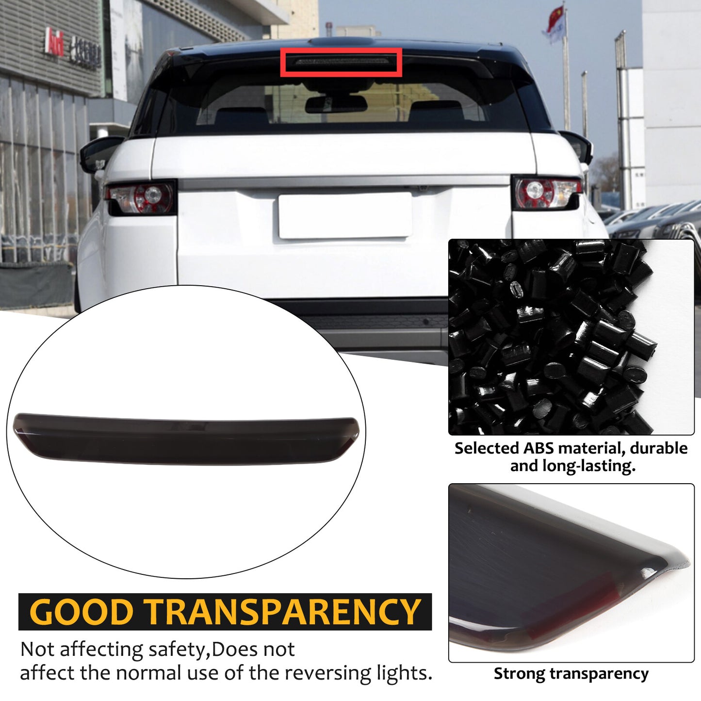 Third brake taillight high-mount cover trim suitable for Land Rover Evoque 2012 - 2015