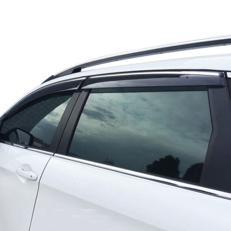 for Honda CRV 2007-2011 Car Window Visors Sun Rain Guard Deflector W/Chrome Trim