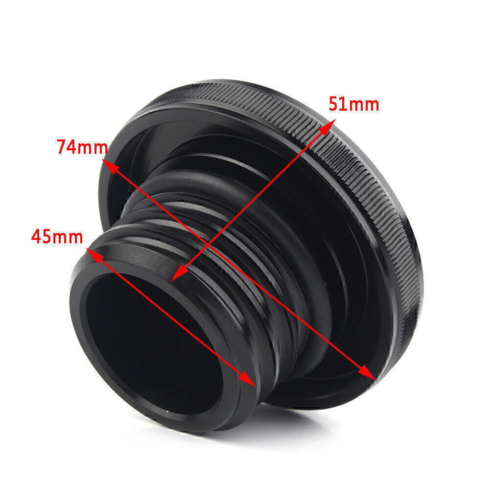 for Harley Sportster Motor Gas Tank Oil Cap Right-hand Thread Smooth Black