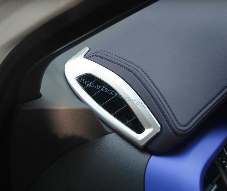 for Toyota CHR C-HR 18-22 Matte Silver Dash LR AC Air Outlet Vent Frame Trim 2P