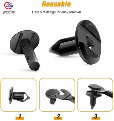 100PCS 8mm Bumper Clips Retainer Auto Car Plastic Rivets Fastener Fender Push