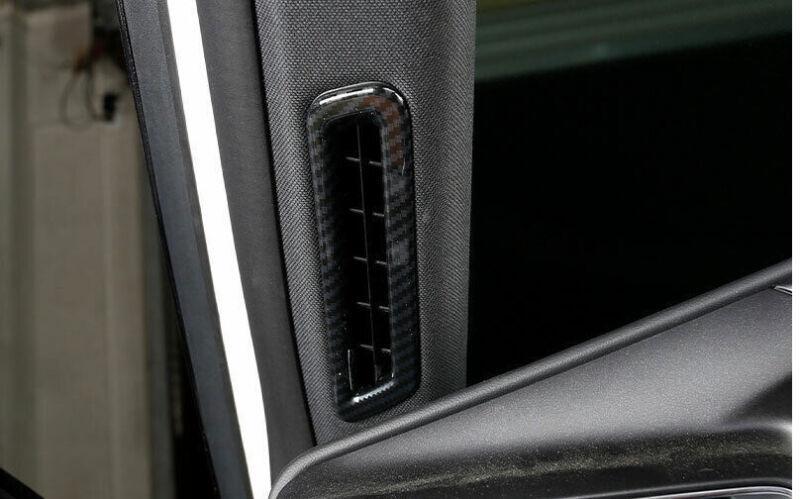for Ford Explorer 2020-2022 Carbon Fiber B Pillar Vent Air Outlet Frame Trim 2X