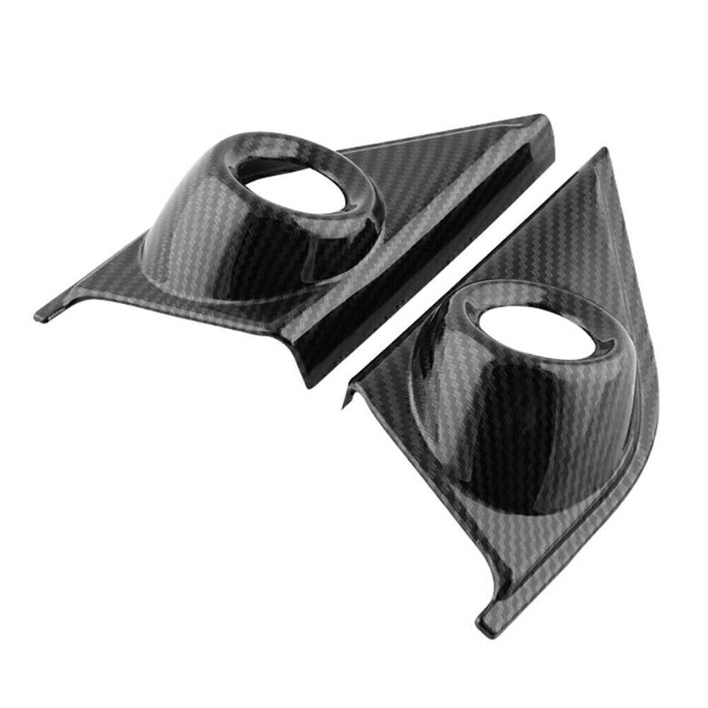 2X ABS Carbon Fiber Front Indoor Speaker Cover Trim for Honda CR-V CRV 2017-2021