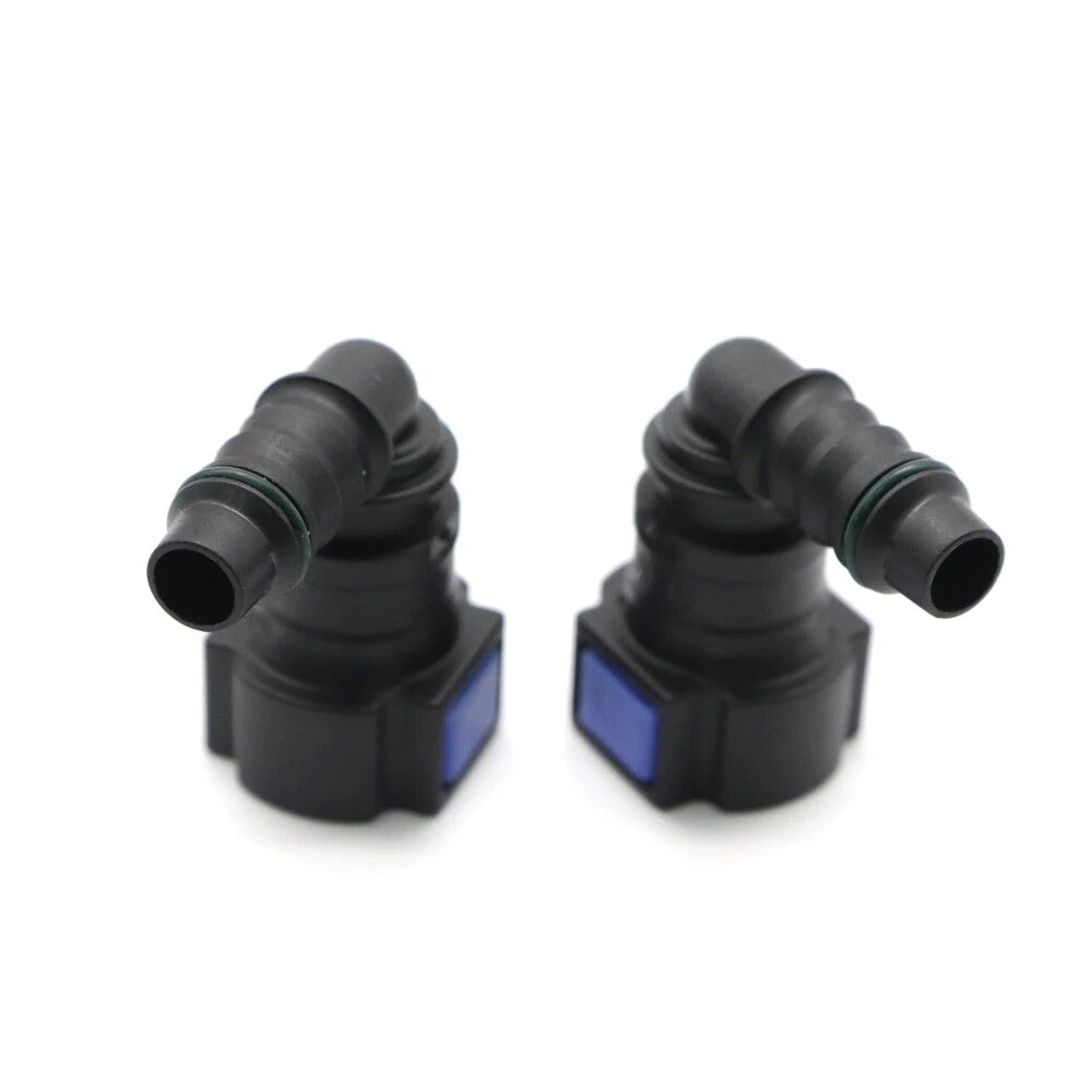 Car 2pcs Fuel Line Hose Pipe Quick Release Female Connector 9.49mm ID8 10x8 90¡ã Q