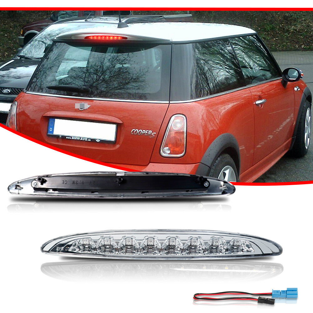 Transparent lens red 8-LED high mounted 3rd brake light suitable for 02-06 first generation for MINI Cooper - v