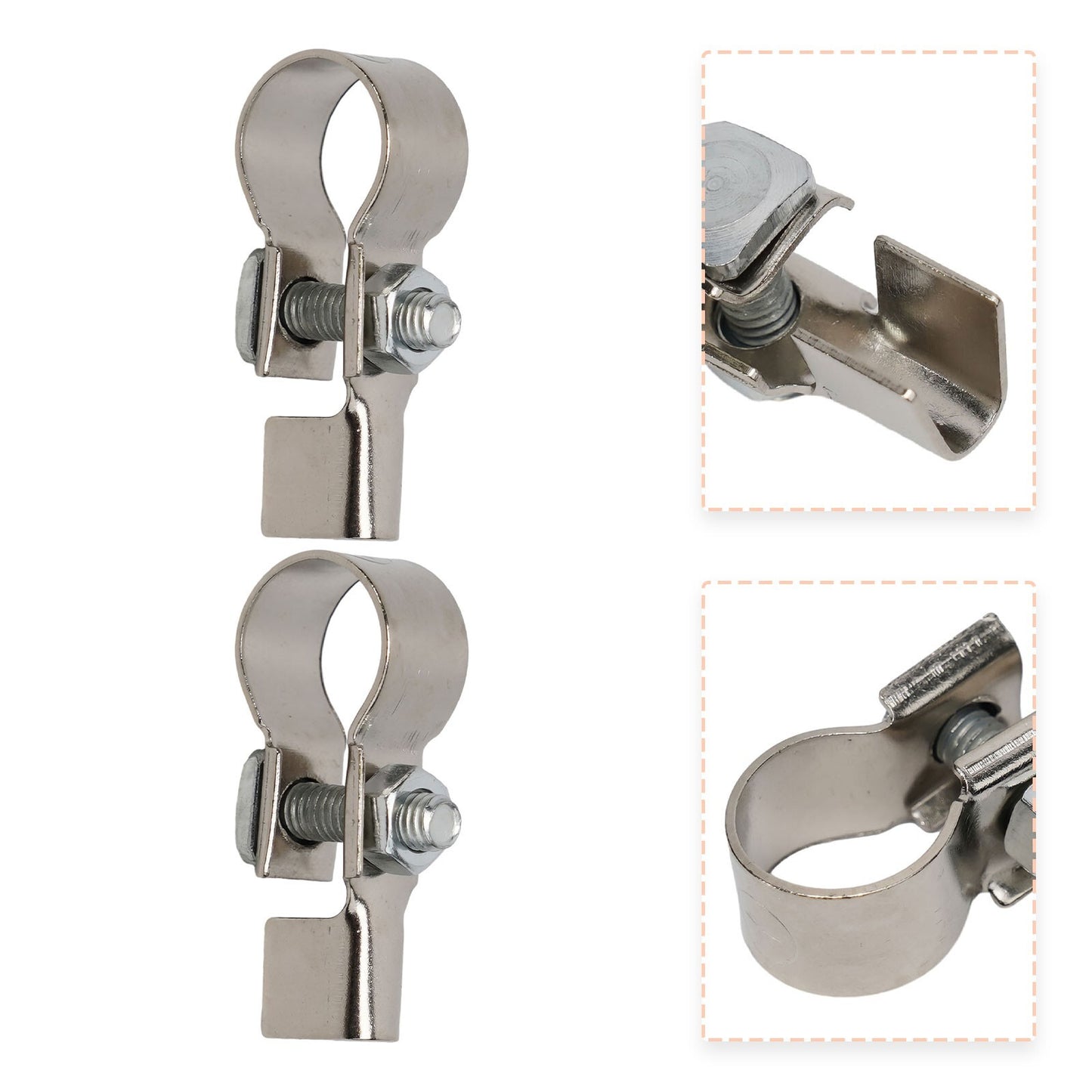 Car and bus battery cable pure copper terminal clamp connector / negative and positive
