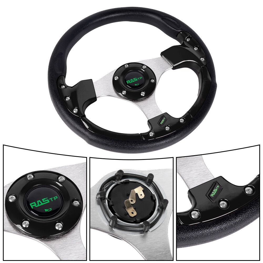 Black Aluminum for Golf Cart Steering Wheel for Yamaha EZGO Club Car