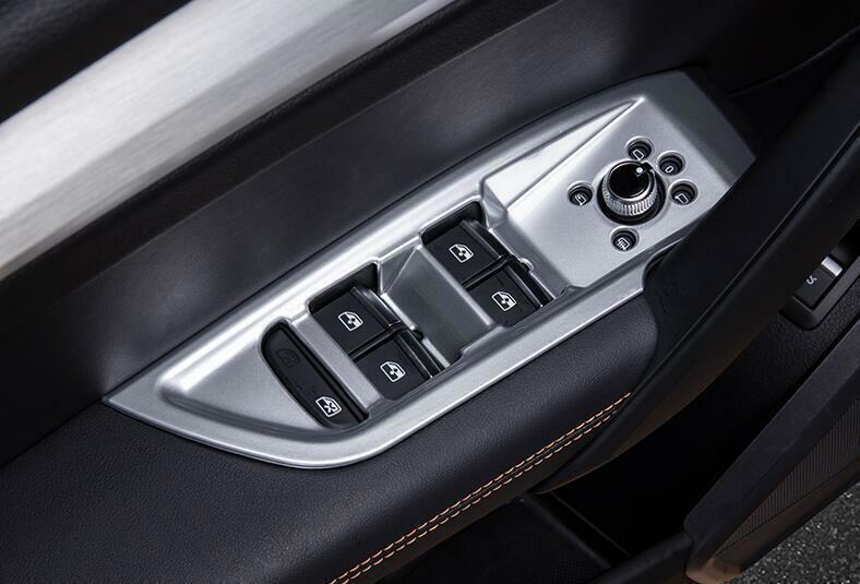 for Audi Q5 2018-2024 ABS Matte Silver Inner Window Lift Panel Switch Cover Trim