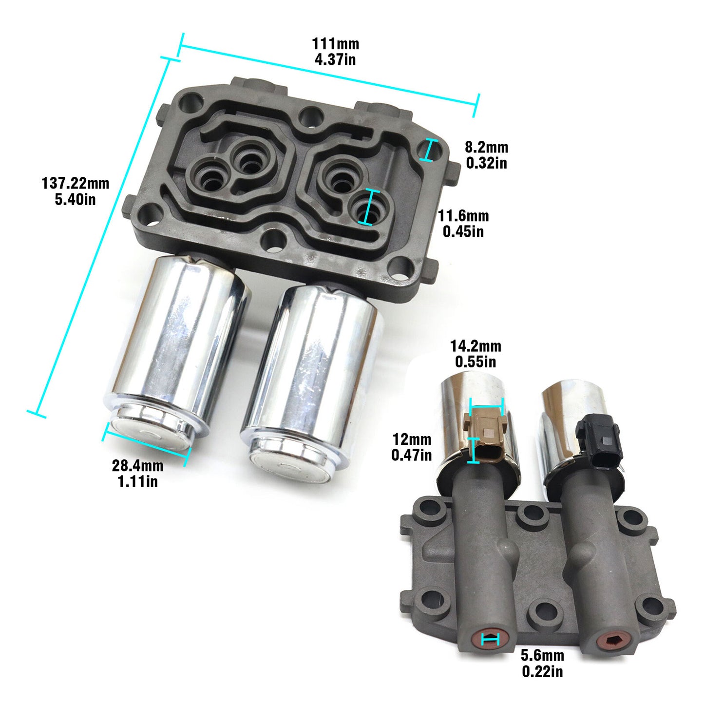 for Honda for Acura Accord CR-V 2.4L Transmission Dual Linear Solenoid 28260-PRP-014