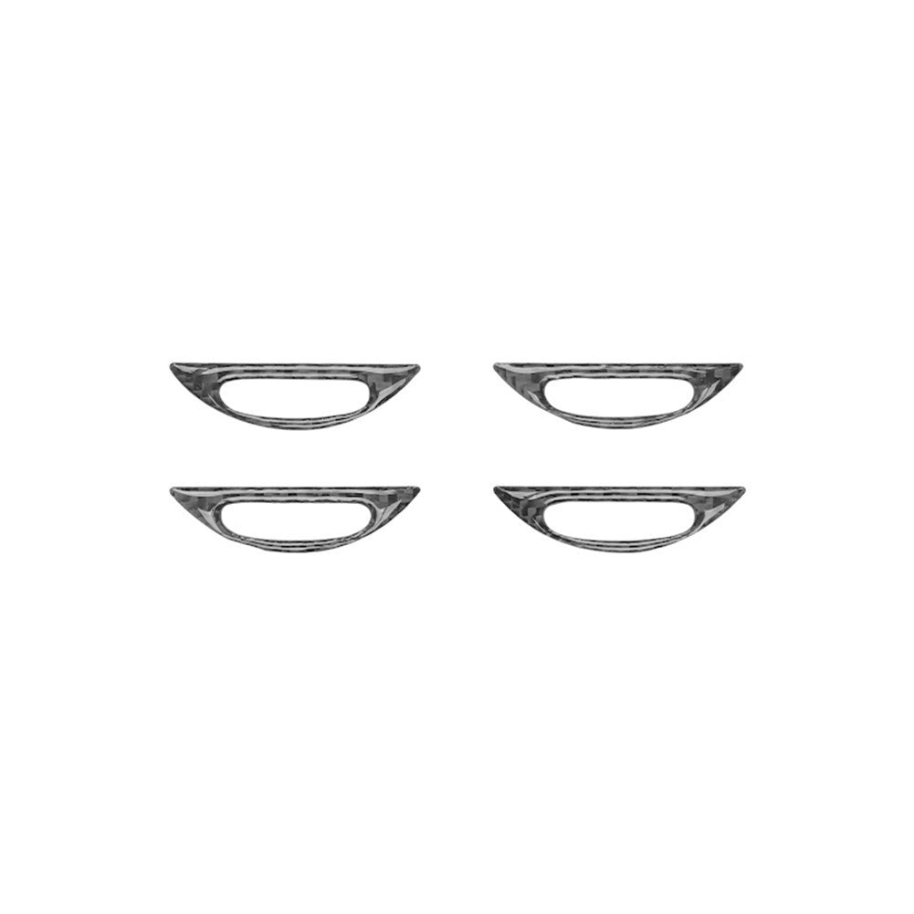 Carbon Fiber Door Handle Frame Trim Cover Sticker for Audi TT 8N 2001-2006 Red v