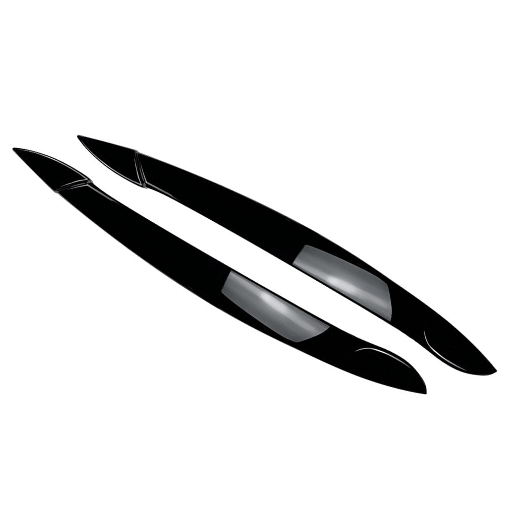 Headlight Lamp Eyelid Eyebrows Lid Cover Trim Gloss Black for BMW X5 E70 2008-13