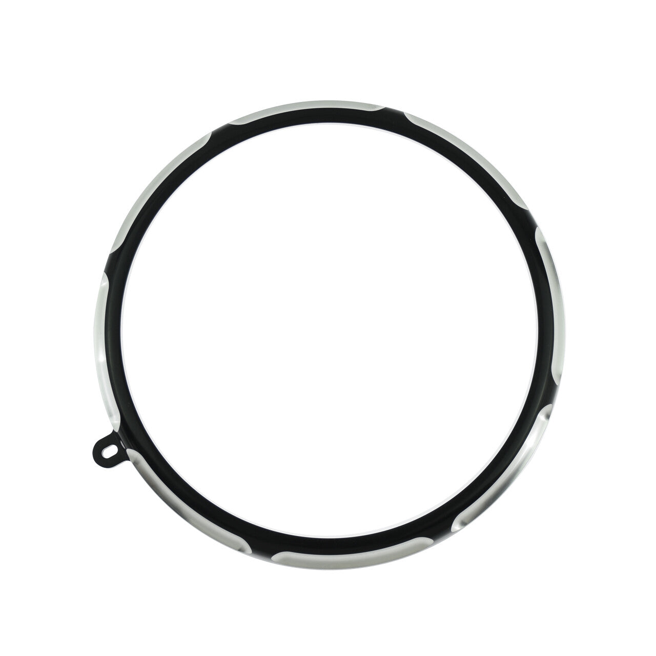 Black 7 Front Headlamp Headlight Trim Ring Fit for Harley Softail Fat Boy 94-17