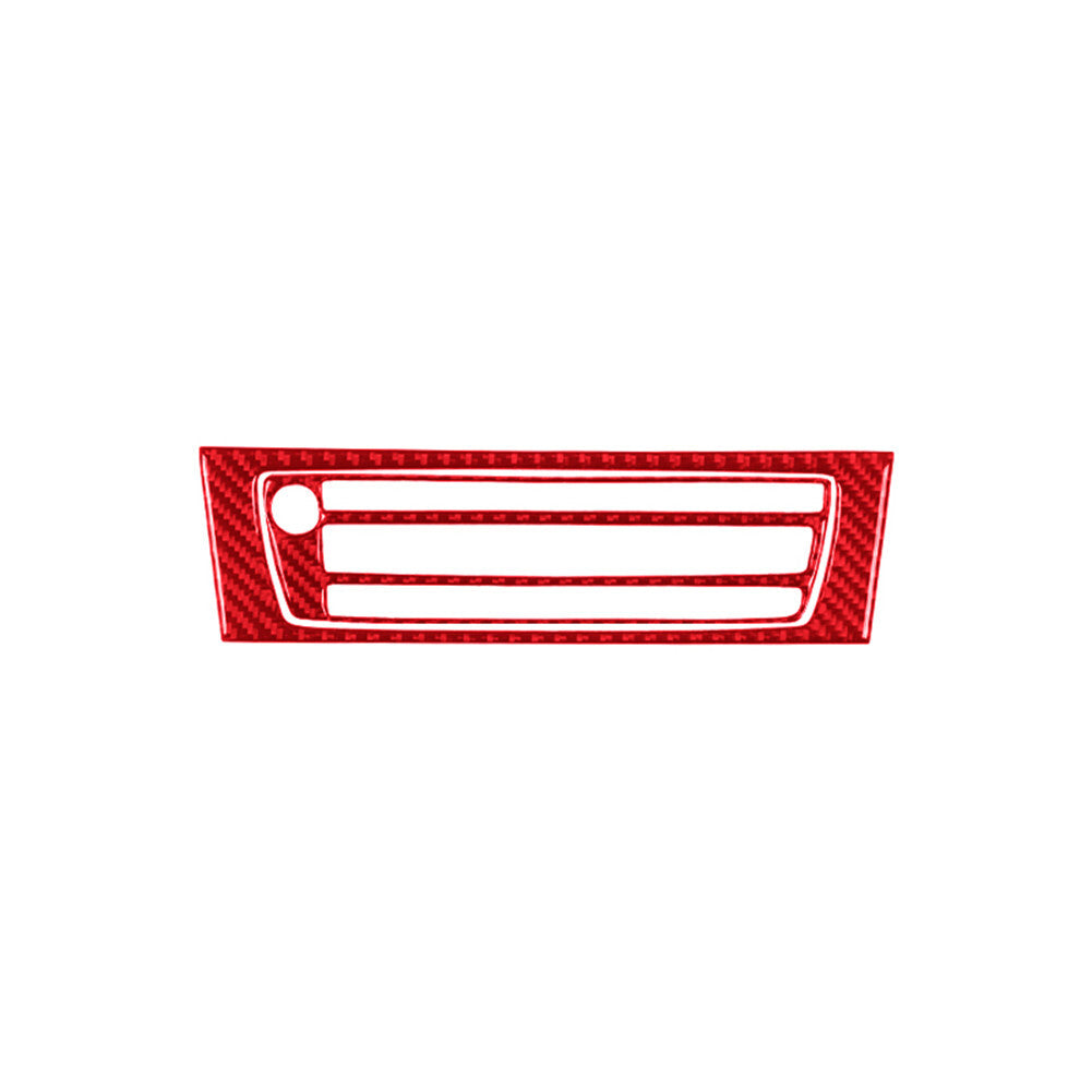 for Audi Q5 2009-2017 2Pcs Rear Window Lift Button Trim Cover Carbon Fiber Red v