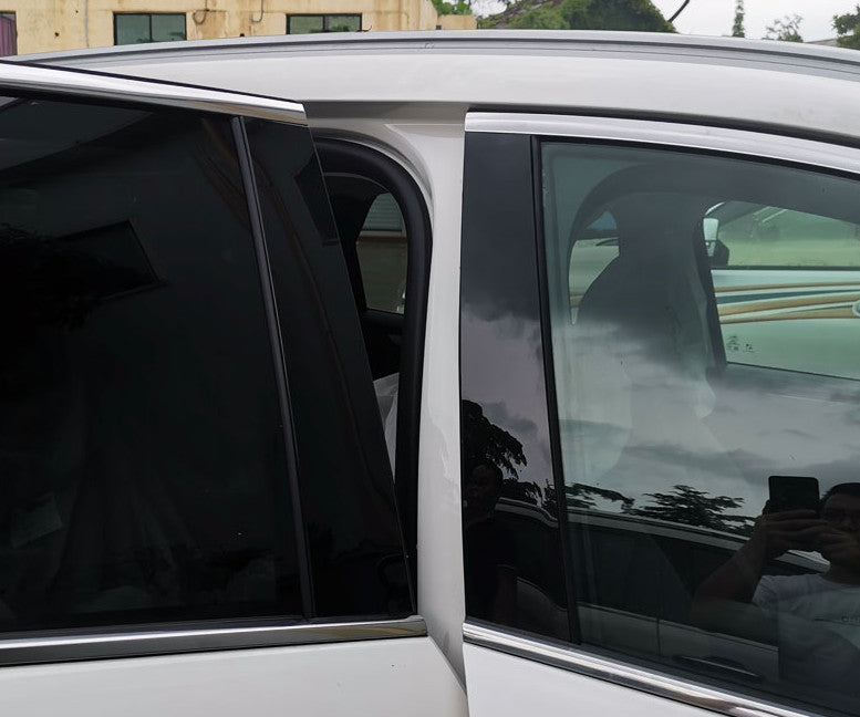 6X Gloss Black Window Bc Pillar Post Cover Trim Sticker for Ford Escape 20-2022