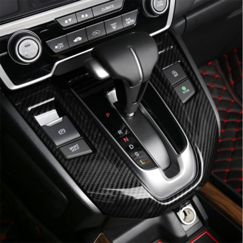 for Honda CR-V 2017-2022 Carbon Fiber Inner Console Gear Shift Panel Cover Trim