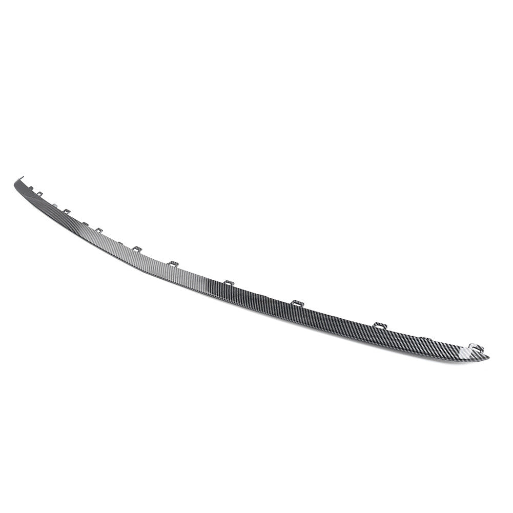 Middle Front Bumper Lip Molding Trim for Mercedes-Benz A 2023-24 Carbon Fiber Bk