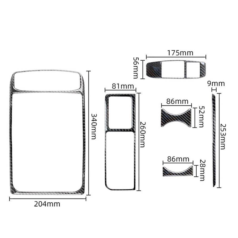 Suitable for Corolla 2014-2018 carbon fiber ABS center console shift panel- v