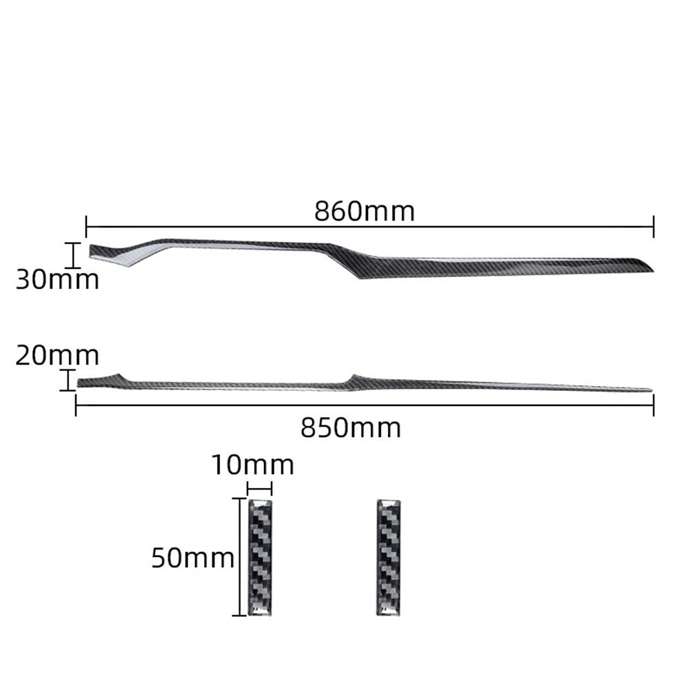 Interior Dashboard Panel Cover Trim for Honda for Civic 8th 2006 - 2011 Carbon Fiber ABS- v