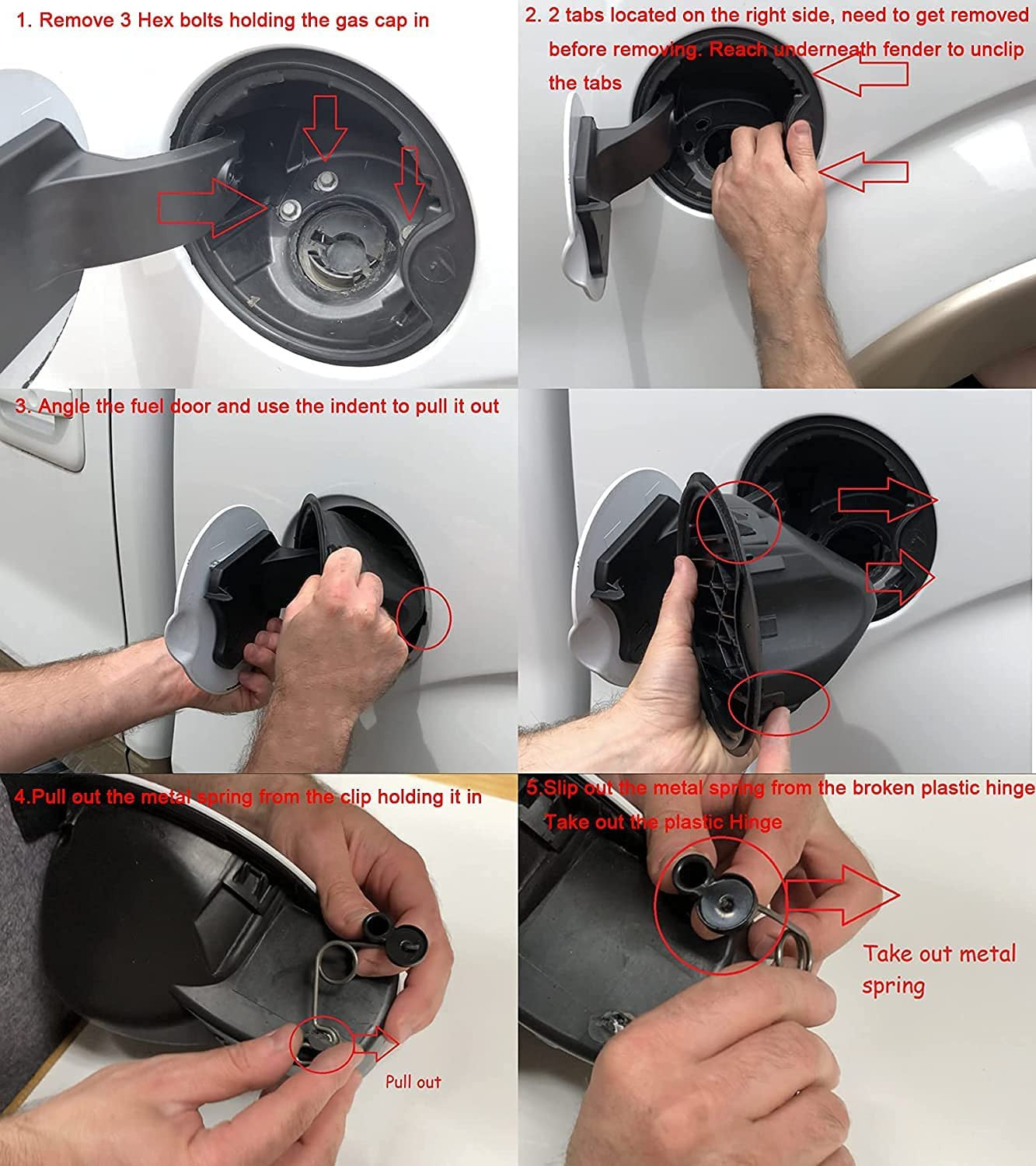 Fuel Door Spring Gas Door Spring Repair Fixed for F150 2009-2014 Fusion Mark LT