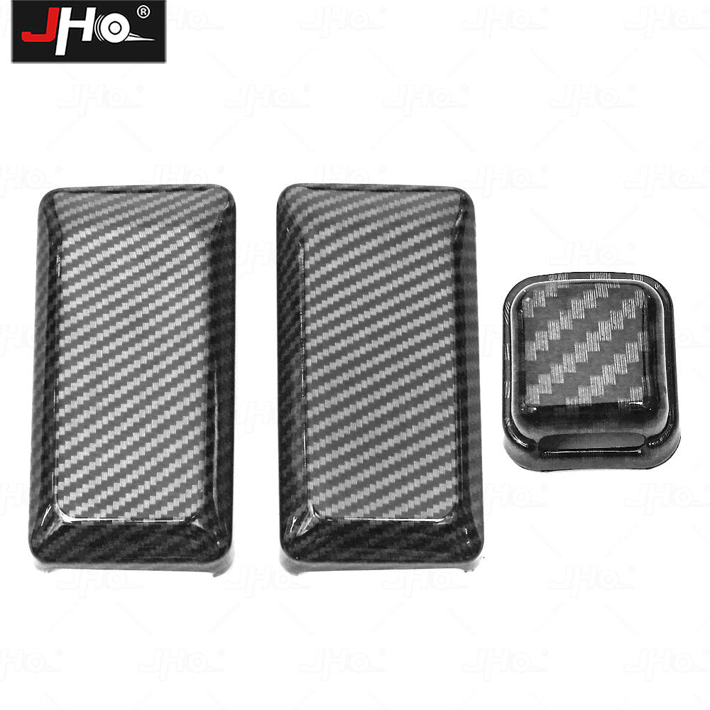 Tailgate Rear Door Glass Hinge Cover Trim Kit for Ford Bronco 2021+ Carbon Fiber