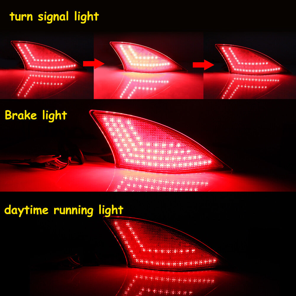 Rear Bumper Reflector Red Lens Assy Light for for Lexus ISF IS250 IS300 IS350 14+- v