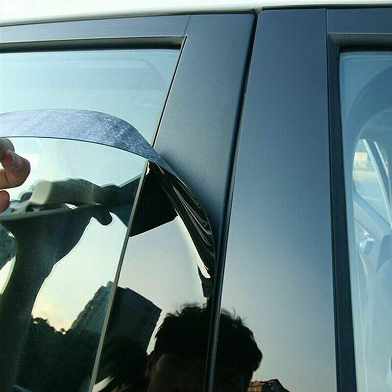 Piano Black Look Pillar Posts Door Window Strip Trim for Hyundai Sonata 2015-19