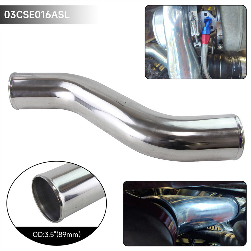 89mm 3.5 40 Degree Z / S Shape Aluminum Intercooler Pipe Piping Tube Hose