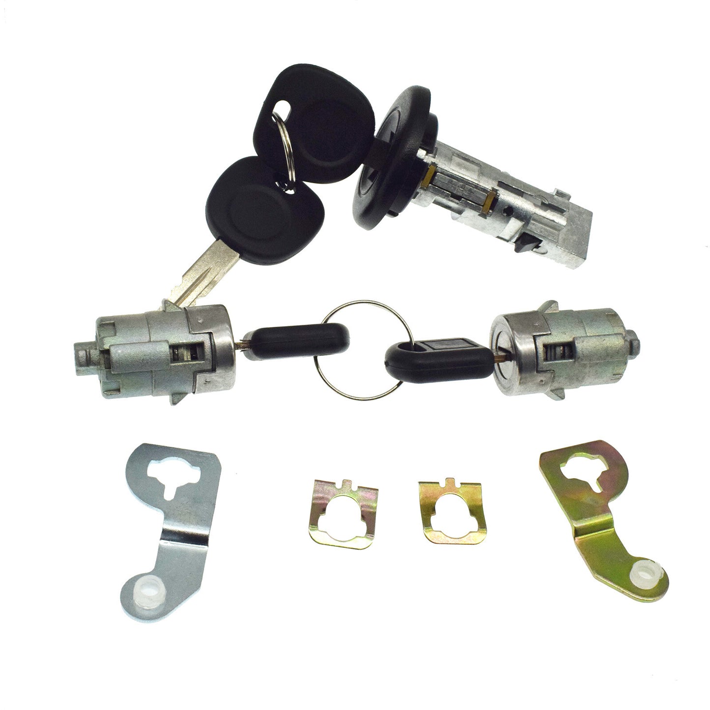 Ignition Lock Cylinder, Key and Clip Kit for for GMC Silverado Tahoe - v